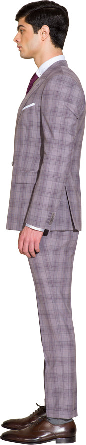 Soft light purple two piece suit
