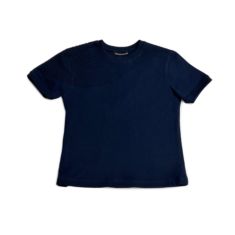 Women's Navy round neck Knit