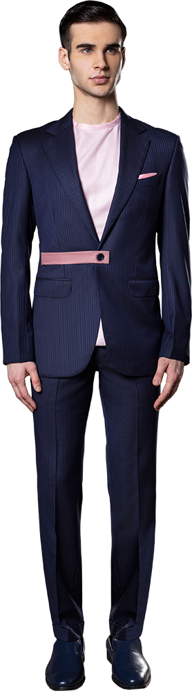 Navy with Pink Pinstripes Jacket