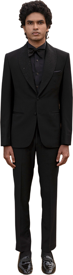 Black DJ with Beadwork on Lapel