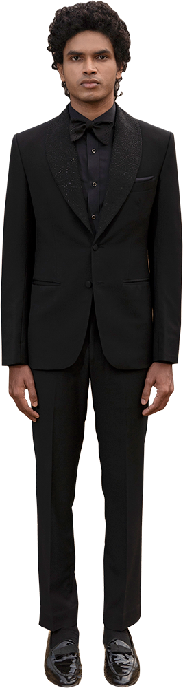 Black DJ with Beadwork on Lapel