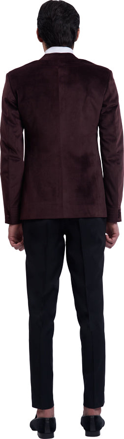 Burgundy dinner jacket ensemble