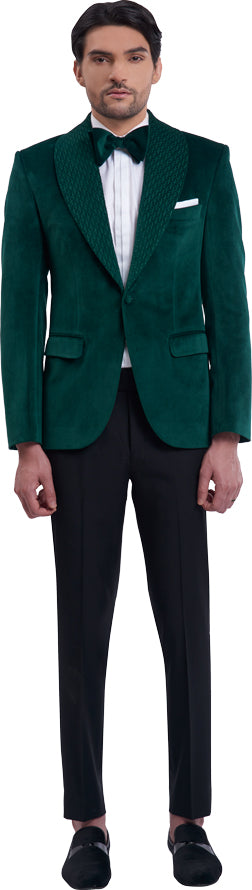 Green dinner jacket ensemble