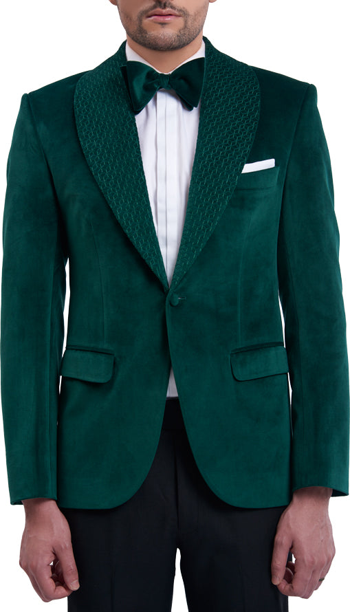 Green dinner jacket ensemble