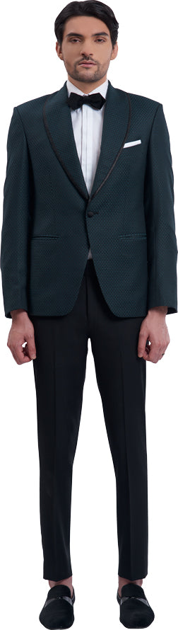 Teal dinner jacket ensemble