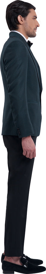 Teal dinner jacket ensemble