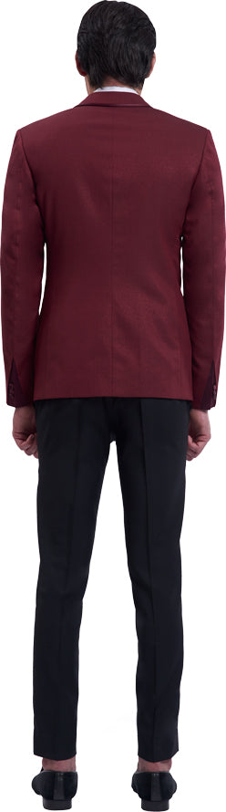 Burgundy dinner jacket ensemble