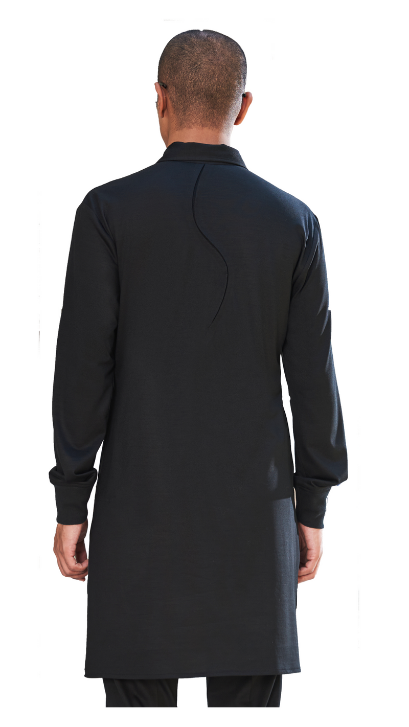 Black Athleisure Kurta Set