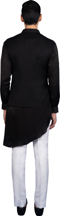 Black Bandi Kurta Ensemble