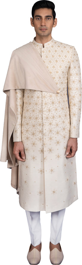 Cream Sherwani Ensemble