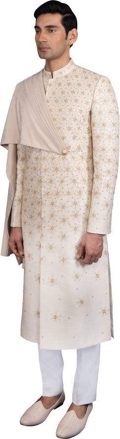 Cream Sherwani Ensemble