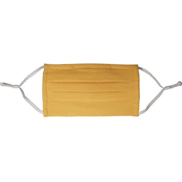 Chrome Yellow Pleated Antimicrobial Mask