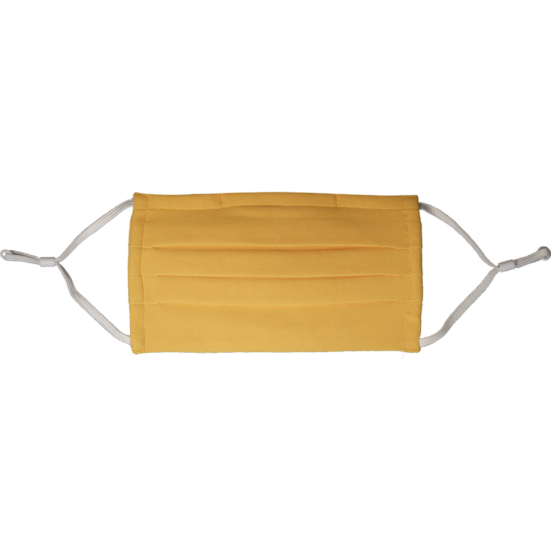 Chrome Yellow Pleated Antimicrobial Mask