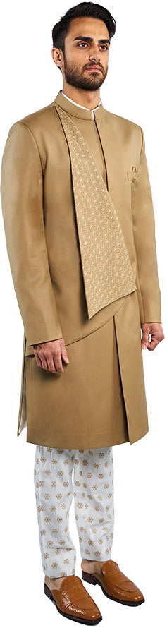 Sand Sherwani Ensemble