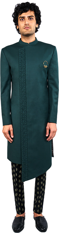 Green Sherwani Ensemble