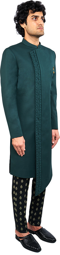 Green Sherwani Ensemble