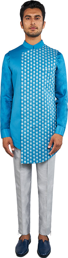 Teal Bandi & Kurta Ensemble