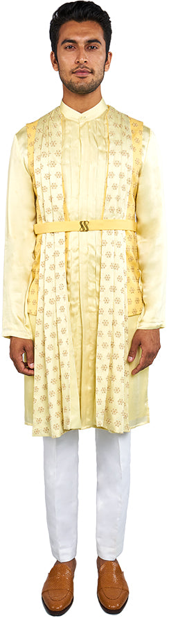 Yellow Bandi & Kurta Ensemble