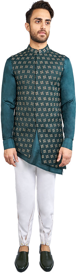 Forest Green Bandi & Kurta Ensemble