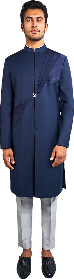 Navy Blue Sherwani