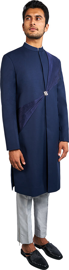 Navy Blue Sherwani