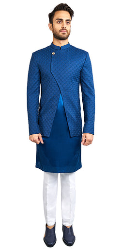 Navy Blue Bandhgala & Kurta Set