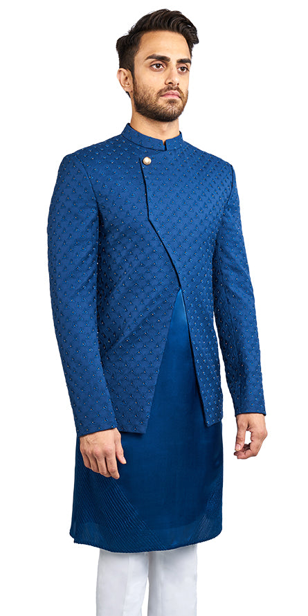 Navy Blue Bandhgala & Kurta Set