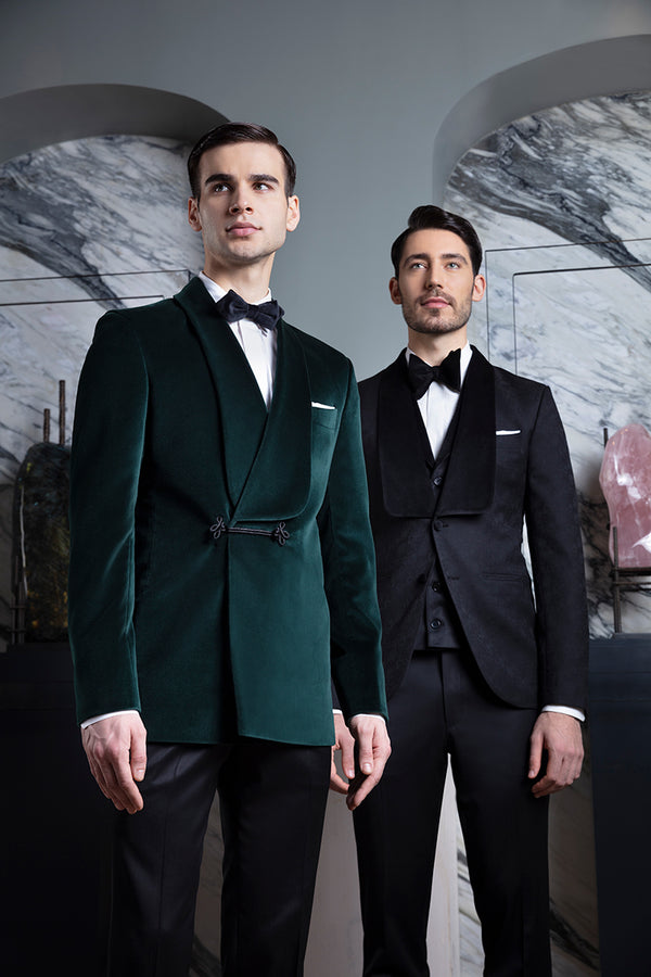 Green Velvet Tuxedo Jacket