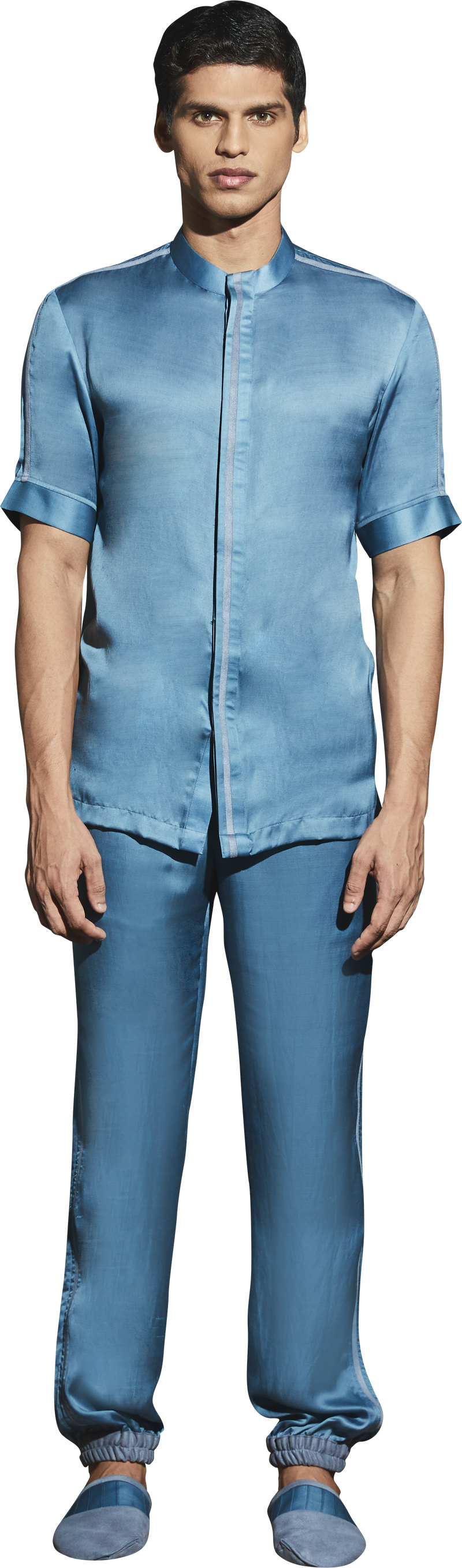 BlueGrey Satin PJ Set- Men