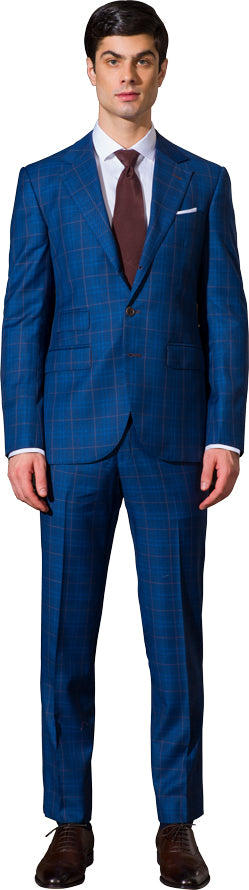 Blue two piece suit